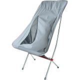 Outdoor Portable Folding Chair Ultralight Aluminum Alloy Moon Camping Beach Chair  Color:Rice Gray Surface-Red Background