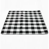 FP1409 6mm Thickened Moisture-Proof Beach Mat Outdoor Camping Tent Mat Without Storage Bag  Size:200x200cm(Black White Grid)