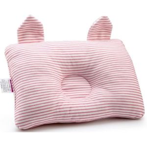 Baby Shaping Pillow Prevent Flat Head Infants Bedding Pillows for Baby Newborn Boy Girl(Pink)