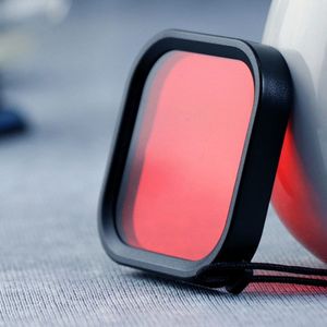 Square Housing Diving Color Lens Filter for GoPro HERO8 Black(Red)
