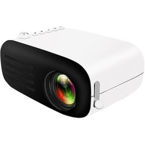 YG200 Portable LED Pocket Mini Projector AV SD HDMI Video Movie Game Home Theater Video Projector(Black and White)