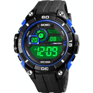 SKMEI 1756 Dual Time Countdown Alarm Clock Men Sports Luminous Electronic Watch(Blue)