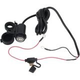 5V Waterproof Motorcycle SAE to USB Cable Adapter Dual Port Power Socket Adapter  for Smart Phones  Tablets  GPS