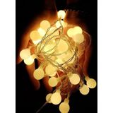 LED Waterproof Ball Light String Festival Indoor and Outdoor Decoration  Color:Warm White 20 LEDs -Battery Power