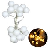 LED Waterproof Ball Light String Festival Indoor and Outdoor Decoration  Color:Warm White 20 LEDs -Battery Power