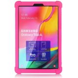 For Galaxy Tab A 10.1 (2019) T510 Tablet PC Silicone Protective Case with Invisible Bracket(Rose Red)