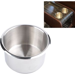Stainless Steel Drop-in Cup Holder Table Drink Holder for RV Car Truck Camper  Size: 9 x 5.7cm