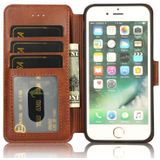 For iPhone 7 / 8 Calf Texture Magnetic Buckle Horizontal Flip Leather Case with Holder & Card Slots & Wallet & Photo Frame(Brown)
