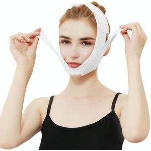V Face Sleep Bandage Facial Firming Lifting Mask(073 White )