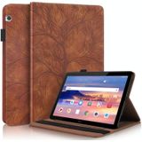 For Huawei MediaPad T5 10.1 inch Life Tree Series Horizontal Flip Leather Case with Holder & Card Slots & Pen Slot(Brown)