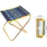 CLS 7075 Aluminum Alloy Fishing Chair Portable Camping Train Stool  Size: 24.8x22.5x27cm(Ocean)