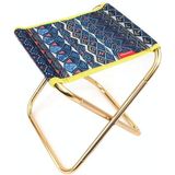 CLS 7075 Aluminum Alloy Fishing Chair Portable Camping Train Stool  Size: 24.8x22.5x27cm(Ocean)