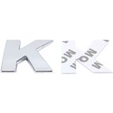 Car Vehicle Badge Emblem 3D English Letter K Self-adhesive Sticker Decal  Size: 4.5*4.5*0.5cm