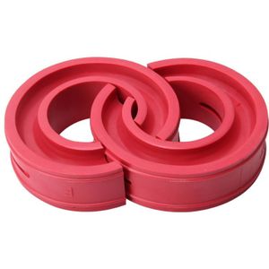 2 PCS Car Auto C Type Shock Absorber Spring Bumper Power Cushion Buffer  Spring Spacing: 27mm  Colloid Height: 50mm(Red)