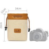 S.C.COTTON Liner Bag Waterproof Digital Protection Portable SLR Lens Bag Micro Single Camera Bag Photography Bag  Colour: Beige M