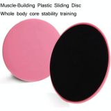 2 Paris Pilates Yoga Sliding Plate Home Sports Abs Cocked Butt Fitness Foot Sliding Plate(Pink)