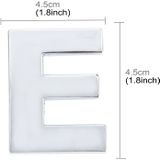 Car Vehicle Badge Emblem 3D English Letter E Self-adhesive Sticker Decal  Size: 4.5*4.5*0.5cm