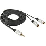 3.5mm Jack Stereo to 2 RCA Male Audio Cable  Length: 3m
