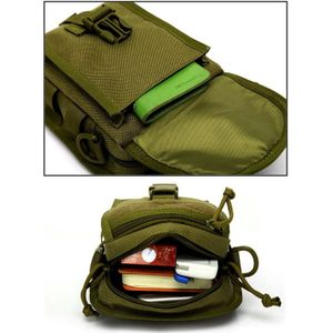 INDEPMAN DL-B020 Fashion Army Style Oxford Cloth Tactical Package Crossbody Bag Shoulder Sling Bag Hand Bag Messenger Bag  Size: 17 x 15 x 8 cm(Olive)