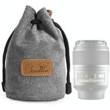 S.C.COTTON Liner Shockproof Digital Protection Portable SLR Lens Bag Micro Single Camera Bag Round Gray S