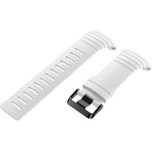 For Sunnto Core Series Square Steel Buckle Silicone TPU Watch Bands(White)
