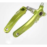 JIANKUN IXF Mountain Bike Hollow Crank Modified Single-plate Left and Right Cranks Crankshaft Bottom Axle  Style:Left and Right Crank(Green)