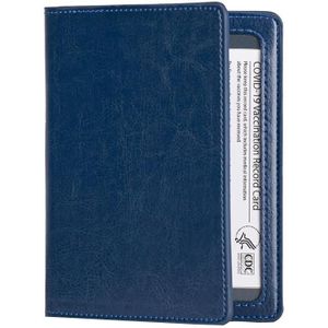 2 PCS CPVC1007 Document Protection Sleeve Card Case Passport Travel Card Bag(Dark Blue)