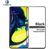 PINWUYO 9H 3D Curved Tempered Glass Film for Galaxy A50 ?black?