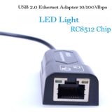 USB to RJ45 10/100 Mbps USB Ethernet Adapter Network card(Black)