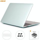 ENKAY 3 in 1 Crystal Laptop Protective Case + US Version TPU Keyboard Film + Anti-dust Plugs Set for MacBook Pro 13.3 inch A1706 / A1989 / A2159 (with Touch Bar)(Green)