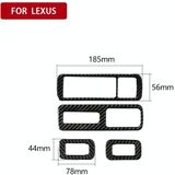 Car Carbon Fiber Window Glass Lift Decorative Sticker for Lexus RX300 / 270 / 200T / 450h 2016-2019  Left Drive
