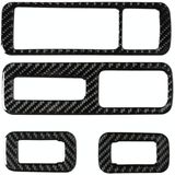 Car Carbon Fiber Window Glass Lift Decorative Sticker for Lexus RX300 / 270 / 200T / 450h 2016-2019  Left Drive