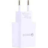 LZ-706 QC3.0 Single USB Port Travel Charger  EU Plug (White)