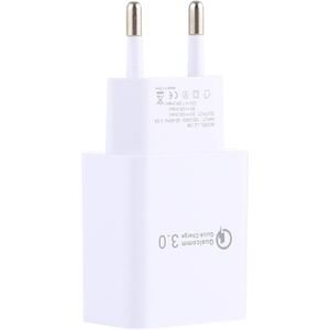 LZ-706 QC3.0 Single USB Port Travel Charger  EU Plug (White)