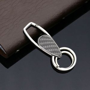 Car Carbon Fiber Key Ring Matte Style Keychain