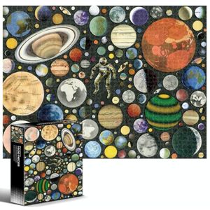 1500 stuks onregelmatige vliegtuigpuzzel Jigsaw Toy 80x60cm (planeet astronaut)