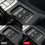 Car Carbon Fiber Seat Heating Panel Decorative Sticker for Subaru BRZ / Toyota 86 2013-2019  Left and Right Drive Universal with Hole (Black)