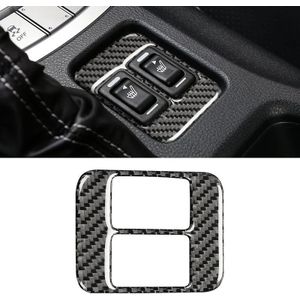 Car Carbon Fiber Seat Heating Panel Decorative Sticker for Subaru BRZ / Toyota 86 2013-2019  Left and Right Drive Universal with Hole (Black)