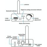 D18 Bluetooth Digital Audio Receiver with 3.5mm Jack to Analog Converter USB Player Adapter