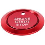 Car Engine Start Key Push Button Ring Trim Sticker Decoration for Ford F150 (Red)