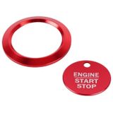 Car Engine Start Key Push Button Ring Trim Sticker Decoration for Ford F150 (Red)