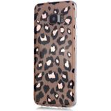 For Galaxy S7 edge Plating Marble Pattern Soft TPU Protective Case(Leopard)