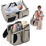 Newborn Baby Portable Travel Foldable Bed Mummy Pack Bag(Gey Blue)