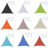 Triangle Outdoor Garden Sunshade Sail Waterproof Anti-UV Canopy  Size: 5m x 5m x 5m(White)