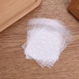 100 PCS Plastic Transparent Cellophane Bags Polka Dot Candy Cookie Gift Bag with DIY Self Adhesive Pouch Celofan Bags for Party  Size:8x10cm(Transparent)