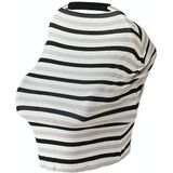 Multifunctional Cotton Nursing Towel Safety Seat Cushion Stroller Cover(Three-color Stripes)