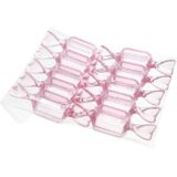 10 PCS/Set Transparent Creative Candy Box Small Candy-shaped Mini Plastic Box(Clear Pink)