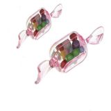 10 PCS/Set Transparent Creative Candy Box Small Candy-shaped Mini Plastic Box(Clear Pink)