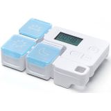 Portable Intelligent Plastic Storage Box Electronic Timing Reminder Medicine Boxes(Sky Blue)