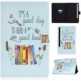 For Samsung Galaxy Tab S7 11.0 T870 Colored Drawing Pattern Voltage Horizontal Flip Black TPU + PU Leather Case with Holder & Card Slots & Anti-skid Strip & Sleep / Wake-up Function(Colorful Books)